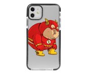 Hoesjes Atelier Zwart Frame Transparant Impact Case Dikke Flash voor IPhone 11 met ScreenProtector
