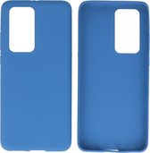 Bestcases Color Telefoonhoesje - Backcover Hoesje - Siliconen Case Back Cover voor Huawei P40 Pro - Navy