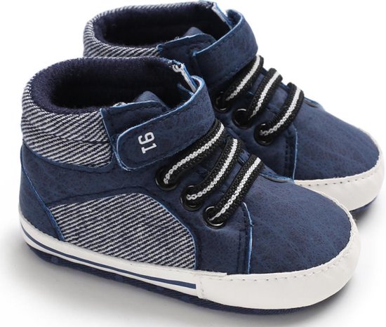Blauwe schoenen | gympen | baby jongens | antislip zachte zool | 0 tot 6  maanden |... | bol.com