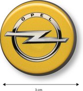 Koelkastmagneet - Magneet - Opel - Geel - Auto - Ideaal voor koelkast of andere metalen oppervlakken