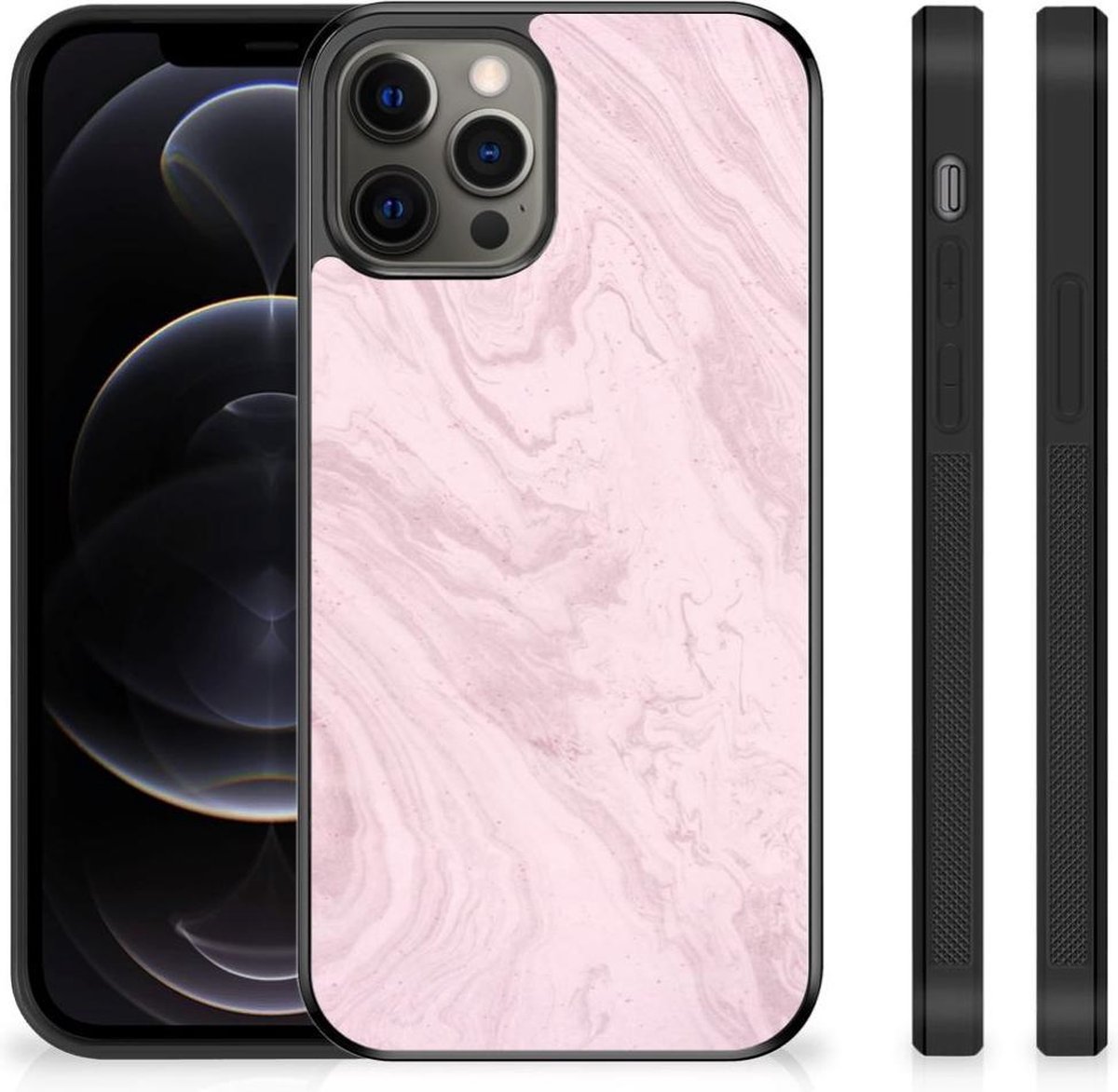 iPhone 12 Pro Max Gripcase Marble Pink - Origineel Cadeau Vriendin
