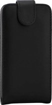 Microsoft Lumia 550 vertikaal PU leren Flip Hoesje met magnetische sluiting (zwart)