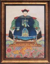 Fine Asianliving Chinese Voorouderportret Schilderij B36xH48cm Glicee Handgemaakt