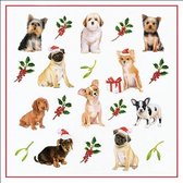 Ambiente Christmas Dogs papieren servetten