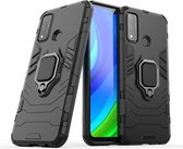 Huawei P Smart 2020 Robuust Kickstand Shockproof Zwart Cover Case Hoesje ABL