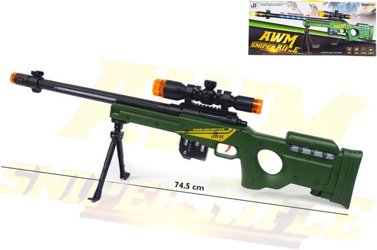 Sniper Rifle AWM geweer met led lichtjes, trilling en schietgeluiden -  scherpschutters... | bol.com