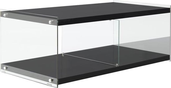 KILAMY - Tv-meubel - Glas- MDF - Hoogglans - ca. 120cm (L) 60cm (B) 45cm (H)