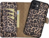 Bouletta - iPhone 12 Pro - Uitneembare leren hoesje - Smooth Leopard