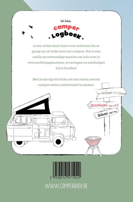Het Ultieme Kampeer Logboek - Camperboek - logboek - reisdagboek - ervaringen en budget bijhouden - handig formaat - cadeau - mobilhome - camperhacks - tips & tricks - kamperen - Sara Hatse
