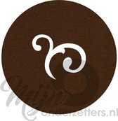 Design shapes 2 vilt onderzetters  - Donkerbruin - 6 stuks - 10 x10 cm - Tafeldecoratie - Glas onderzetter - Cadeau - Woondecoratie - Tafelbescherming - Onderzetters voor glazen -