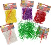 Loom elastiekjes met geur - 5 verschillende kleuren loombandjes met geur inclusief loomhaak en s-clips