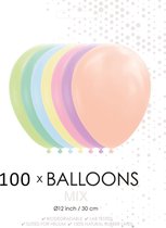 100 Neon ballonnen 30 cm.