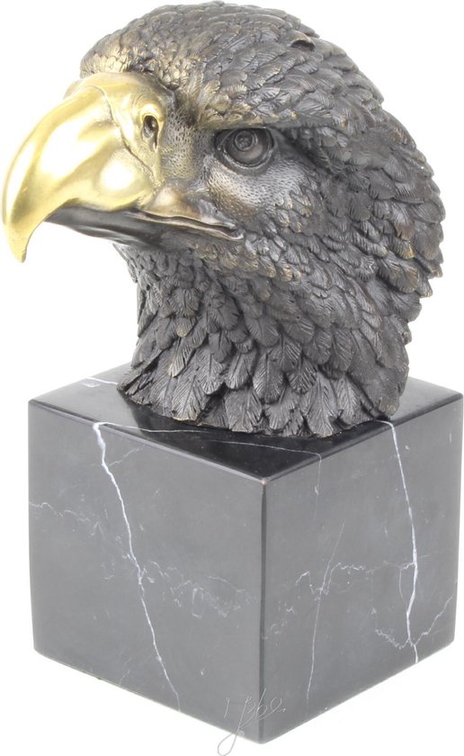 Adelaarskop - brons - beeldje - 21,5cm hoog