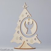 Kerstboom van CoolCuts - Houten Kerstboom 22 cm - Kerstdecoratie - Kerst cadeau - Bouwpakket