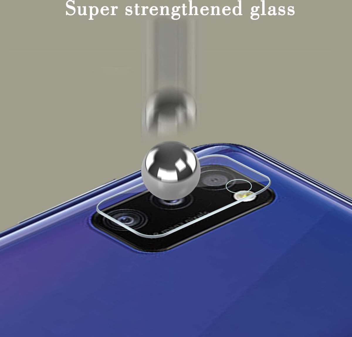 LitaLife Samsung Galaxy A41 Camera Lens Protector - Transparant Tempered Glass