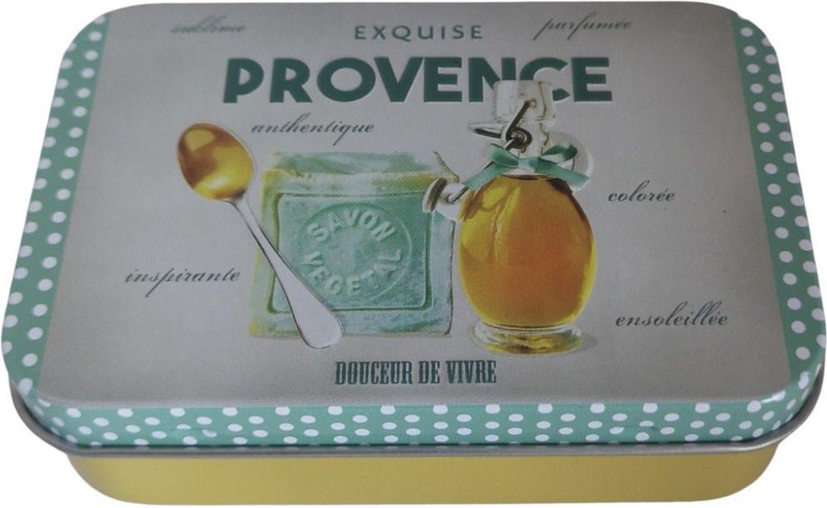 Metalen blik voor zeep Exquise Provence - Vintage voorraadblik - Franse handzeep - Marseille zeep Marseillezeep