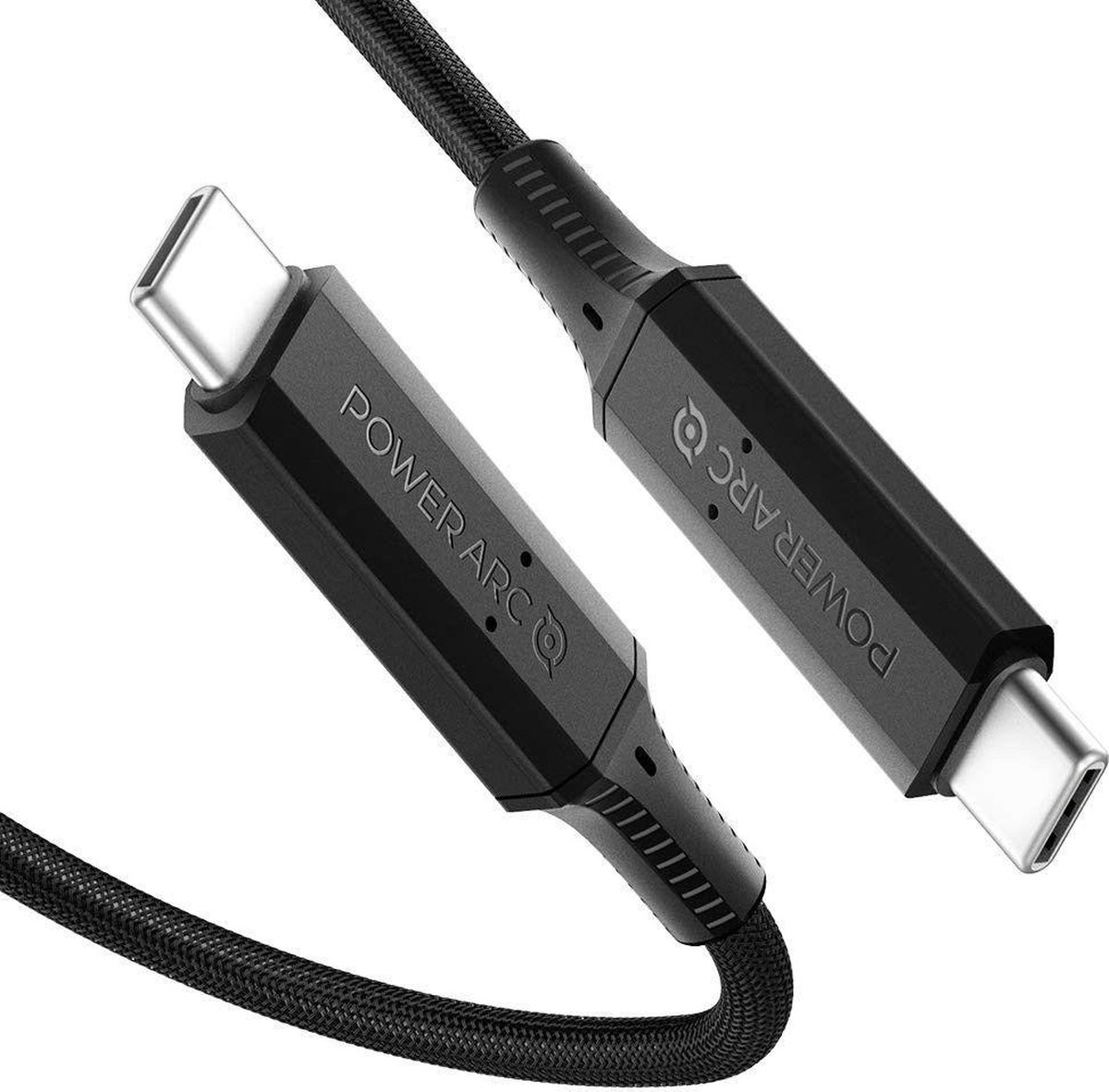 Spigen PowerArc oplaadkabel USB-C naar USB-C kabel 100W PD 2.0 oplader QC 3.0 - Zwart