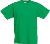 Fruit Of The Loom Originele T-shirt met korte mouwen voor kinderen / tieners (Kelly Groen)