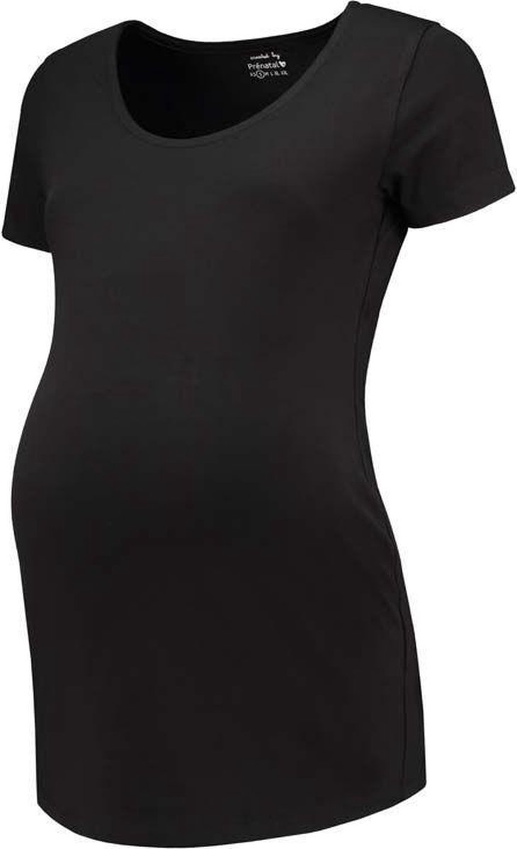 Pr natal Zwangerschaps T-shirt - Zwangerschapskleding - Zwart - Maat M
