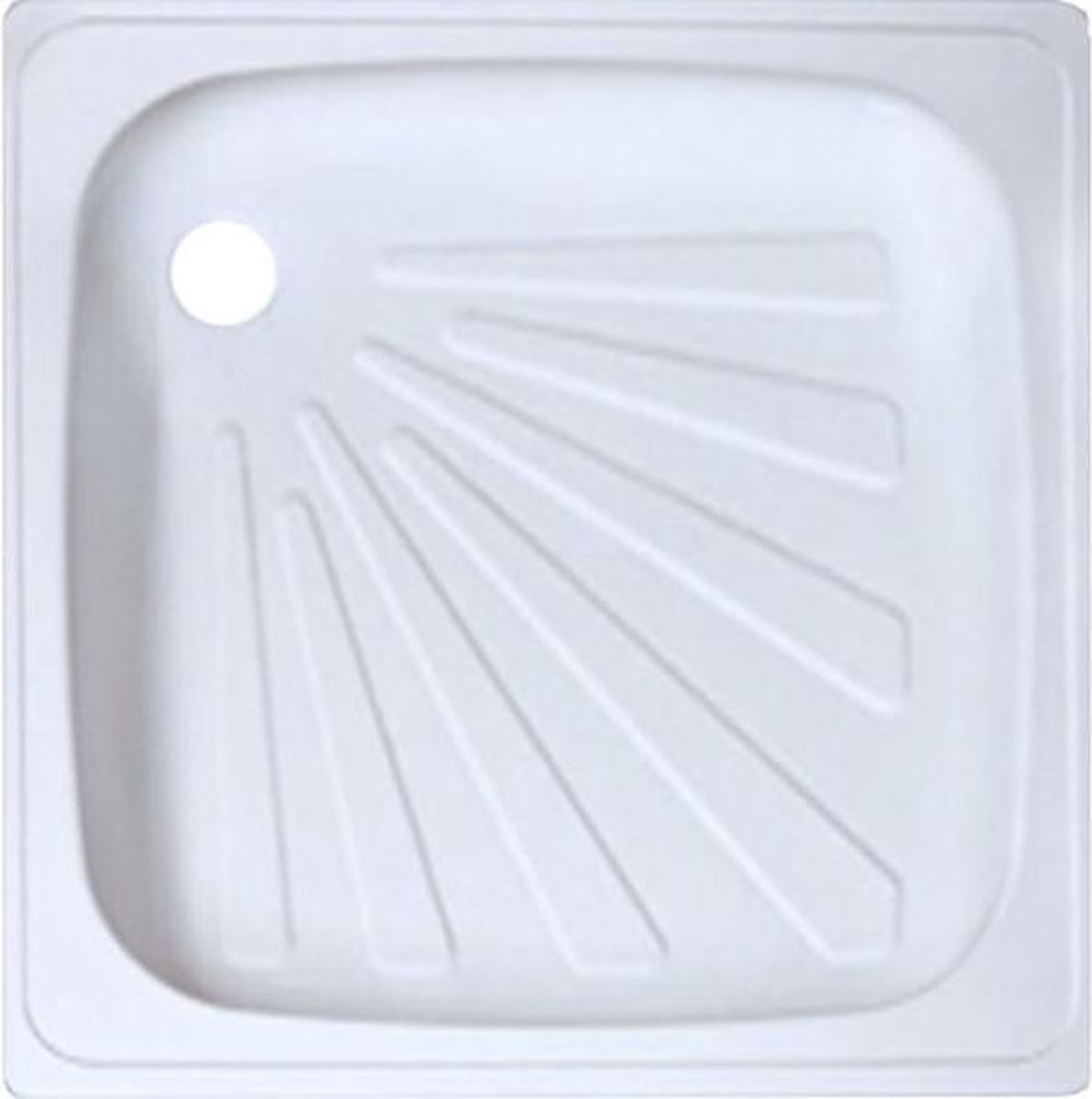 Nemo Go douchebak in wit plaatstaal 900 x 900 x 150 mm stabiel vormvast krasbestendig kleurvast en UVbestendig antislip