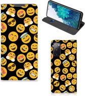 Telefoon Hoesje Geschikt voor Samsung Galaxy S20 FE Flip Cover Emoji