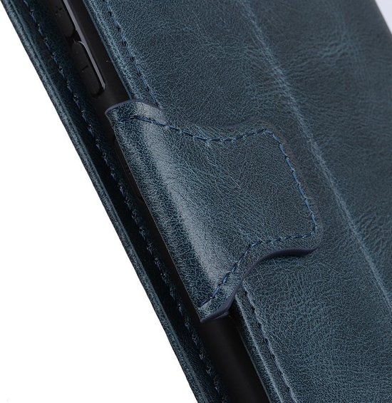 Étui pour téléphone - Étui portefeuille - Étui portefeuille - Étui de type livre pour Samsung Galaxy A21s - Blauw