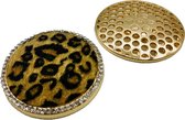 Damessjaal Magneet Broche | Panter | Schittersteentjes