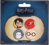 Set 1 Harry/Hedwig Chibi Button Badges