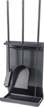 Haardset Deens Design 3-delig zwart Katana staand - haardset - houtkachel - 3-delig - zwart