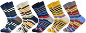 Gekleurde Sokken Heren/Dames – Vrolijke Sokken - Sokken met Prints - Hoge Kwaliteit – 5 paar - Maat 39/42 - Pakket 13