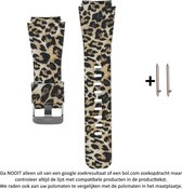 Luipaard / Panter Print Siliconen Bandje voor (zie compatibele modellen) 22mm Smartwatches van Samsung, LG, Seiko, Asus, Pebble, Huawei, Cookoo, Vostok en Vector – 22 mm rubber sma