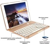 iPad 2020/2021 10.2 Inch Toetsenbord Hoes - Bluetooth Keyboard Case - Toetsenbord Verlichting - Goud