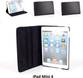 Apple iPad Mini 4 - Book Case Tablethoes - Zwart - 360 graden draaibaar