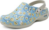 Clog Open Elastiek Emoji | Medische klompen | Speciaal voor de Zorg | Wash&Go | Maat 40
