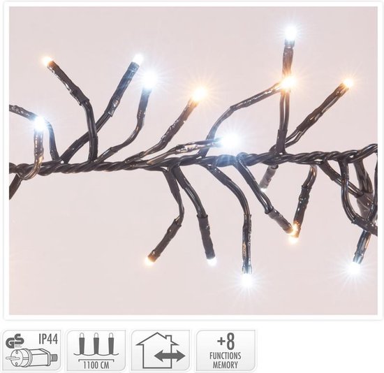 Milieuactivist mooi Elk jaar Clusterverlichting - 1512 LED - 2-kleuren: wit + warm wit | bol.com
