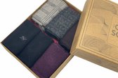 La Pèra - Bamboe Heren Sokken Classic Set van 6 paar in Giftbox - Maat 41-45