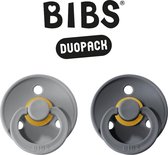 BIBS Fopspeen - Maat 2 (6-18 maanden) DUOPACK - Cloud & Iron - BIBS tutjes - BIBS sucettes