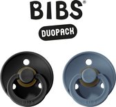 BIBS Fopspeen - Maat 2 (6-18 maanden) DUOPACK - Black & Petrol - BIBS tutjes - BIBS sucettes