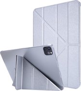 Origami hoes iPad - iPad Air 2020 - iPad pro 11 inch hoesje - Zilver