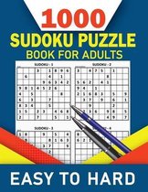 1000 Sudoku Puzzle Book For Adults Easy to Hard