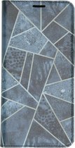 Design Softcase Booktype Samsung Galaxy A51 hoesje - Grafisch Blauw