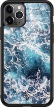 iPhone 11 Pro Max hoesje glass - Oceaan | Apple iPhone 11 Pro Max  case | Hardcase backcover zwart