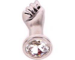 Fisting Buttplug RVS Handyman met Swarovski kristal