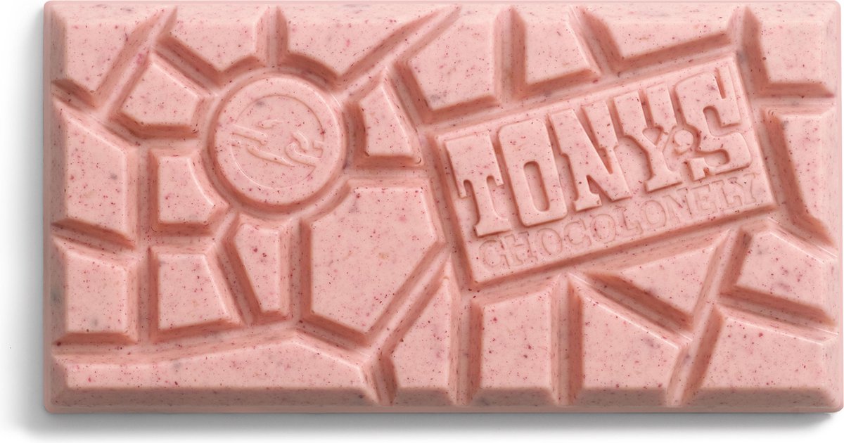 Witte Chocolade Reep Framboos Knettersuiker 180 gram Chocola van Tony's Chocolonely — cadeau in Eten & Drinken - foto 7
