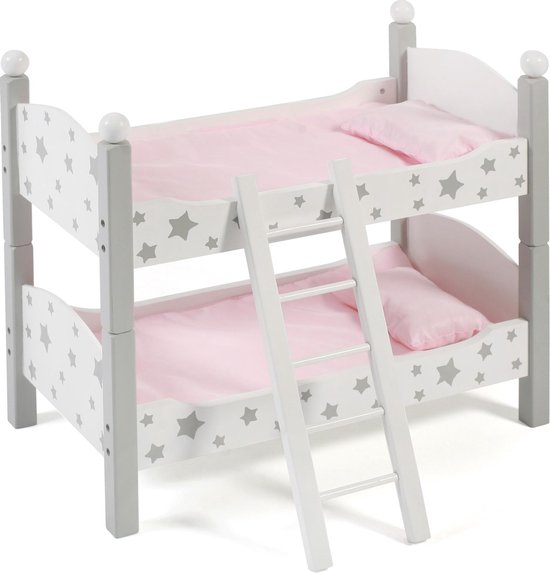 Bayer Chic 2000 houten poppenstapelbed – grey stars