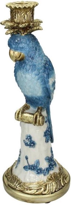 Kersten bv Kandelaar Bird Blauw 14 x 14 x 36cm