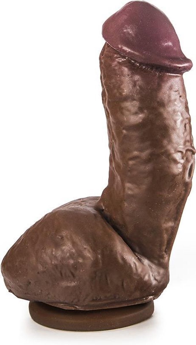 Heroes Dildo met zuignap 19,5 cm - bruin