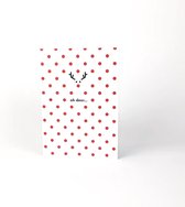 40 Kerstkaarten "Rudolph" + 40 enveloppen + 40 sluitzegels