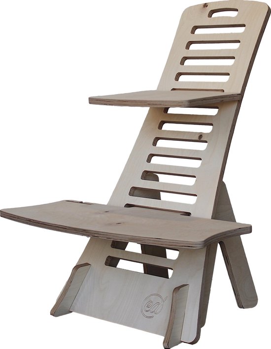 Sta bureau – Standing desk, Thuiswerkplek - Ergonomisch in hoogte verstelbaar – Hout (niet gelakt) - By Ed Works