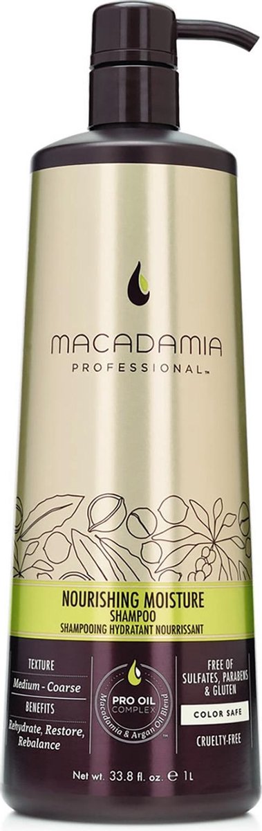 Macadamia Nourishing Repair Shampoo-1000ml - vrouwen - Voor Dik haar